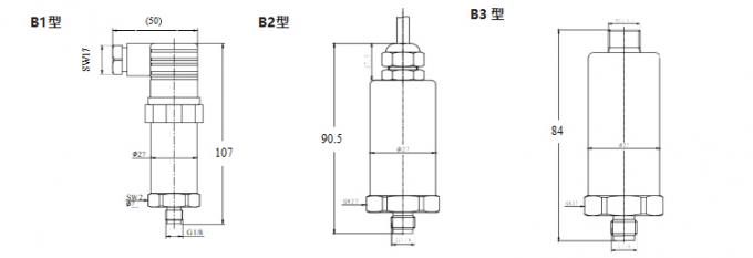 0-600bar 圧力範囲 拡散シリコンオイル圧力センサー RPT202 0.5-4.5V 出力と CE RoHS 認証 2