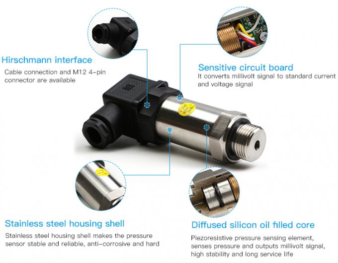 0-600bar 圧力範囲 拡散シリコンオイル圧力センサー RPT202 0.5-4.5V 出力と CE RoHS 認証 1
