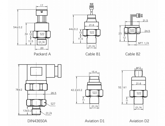 4-20mA 電流出力信号 RZP6103B1 工業プロセス制御と監視のための高精度圧力トランスミッター 0