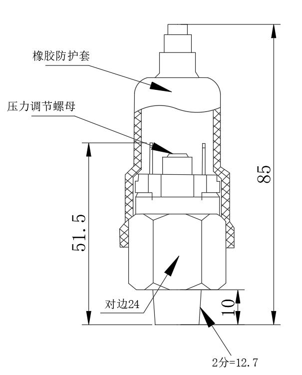 工場用 1/8" 1/4" NO NC 空気圧制御センサー 1Barから100Bar 圧力センサー スイッチ 15psiから1500psi 4