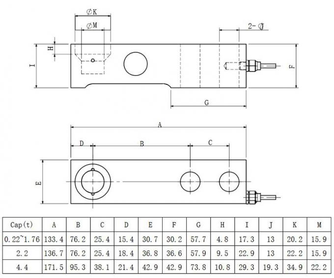 4.4t シェアビームロードセル,CE証明書と耐力ストレインゲージ技術,様々な環境での性能 1